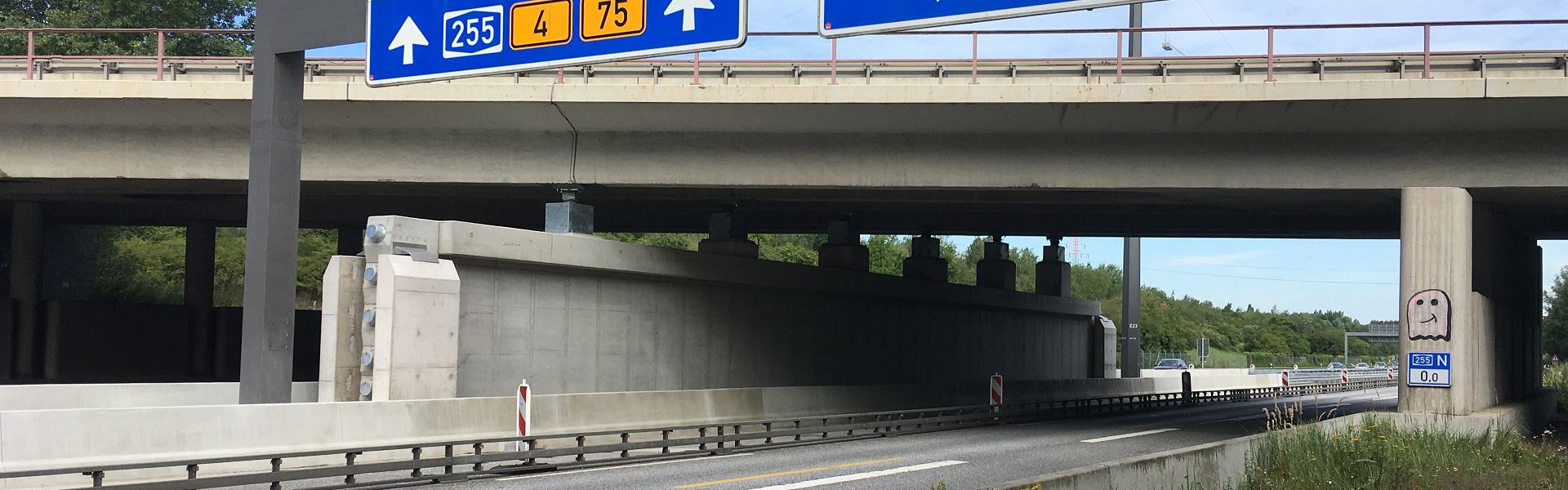 Sicherungsmaßnamen der A1 über die A255